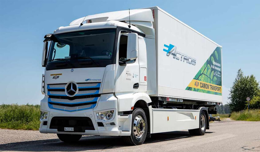 Inovação em logística: caminhões elétricos são testados na suíça